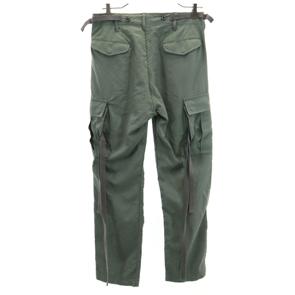DAIRIKU ダイリク 日本製 ミリタリー カーゴパンツ W29 カーキ リップストップ生地 WASHED MILLITARY CARGO PANTS メンズ