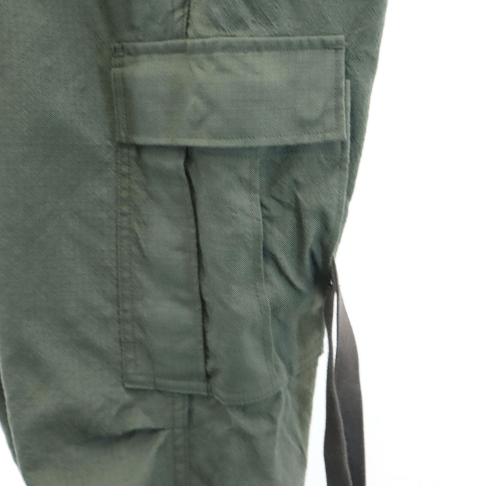 DAIRIKU ダイリク 日本製 ミリタリー カーゴパンツ W29 カーキ リップストップ生地 WASHED MILLITARY CARGO PANTS メンズ