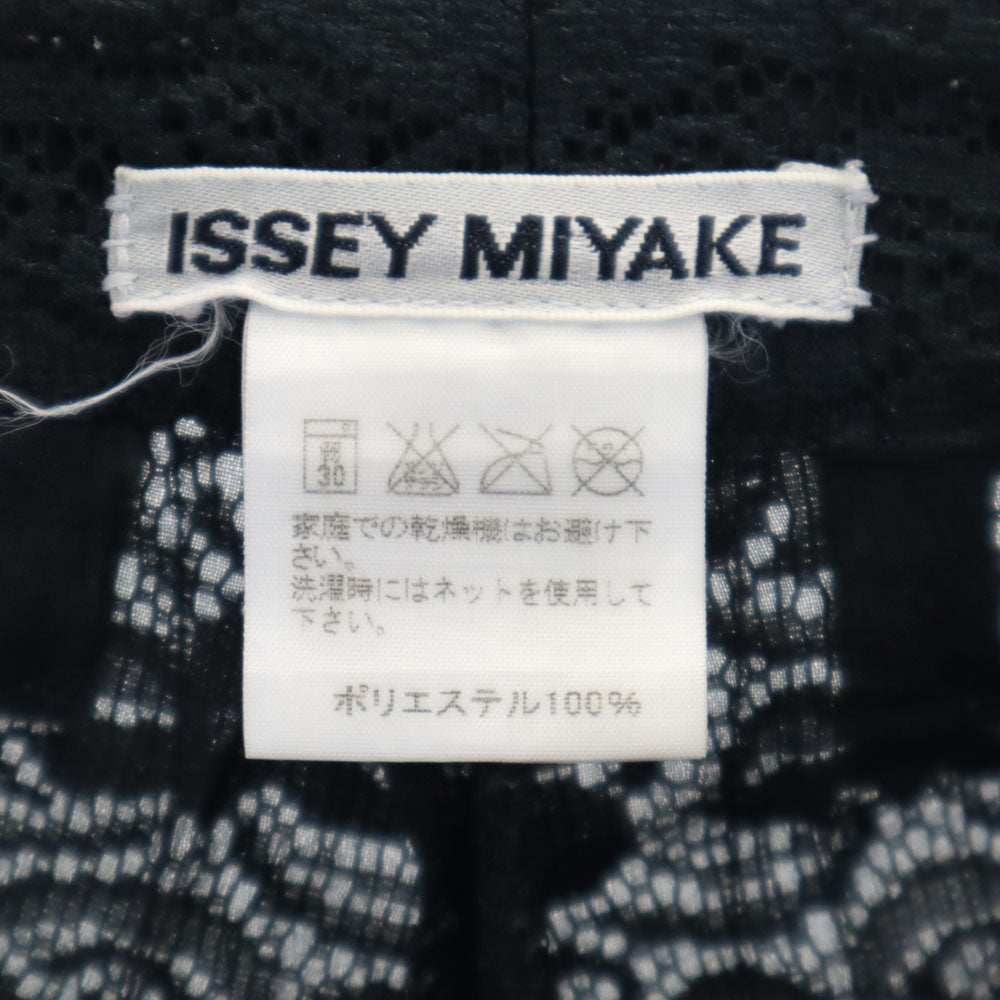 ISSEY MIYAKE イッセイミヤケ 日本製 レース パンツ 2 ブラック レディース