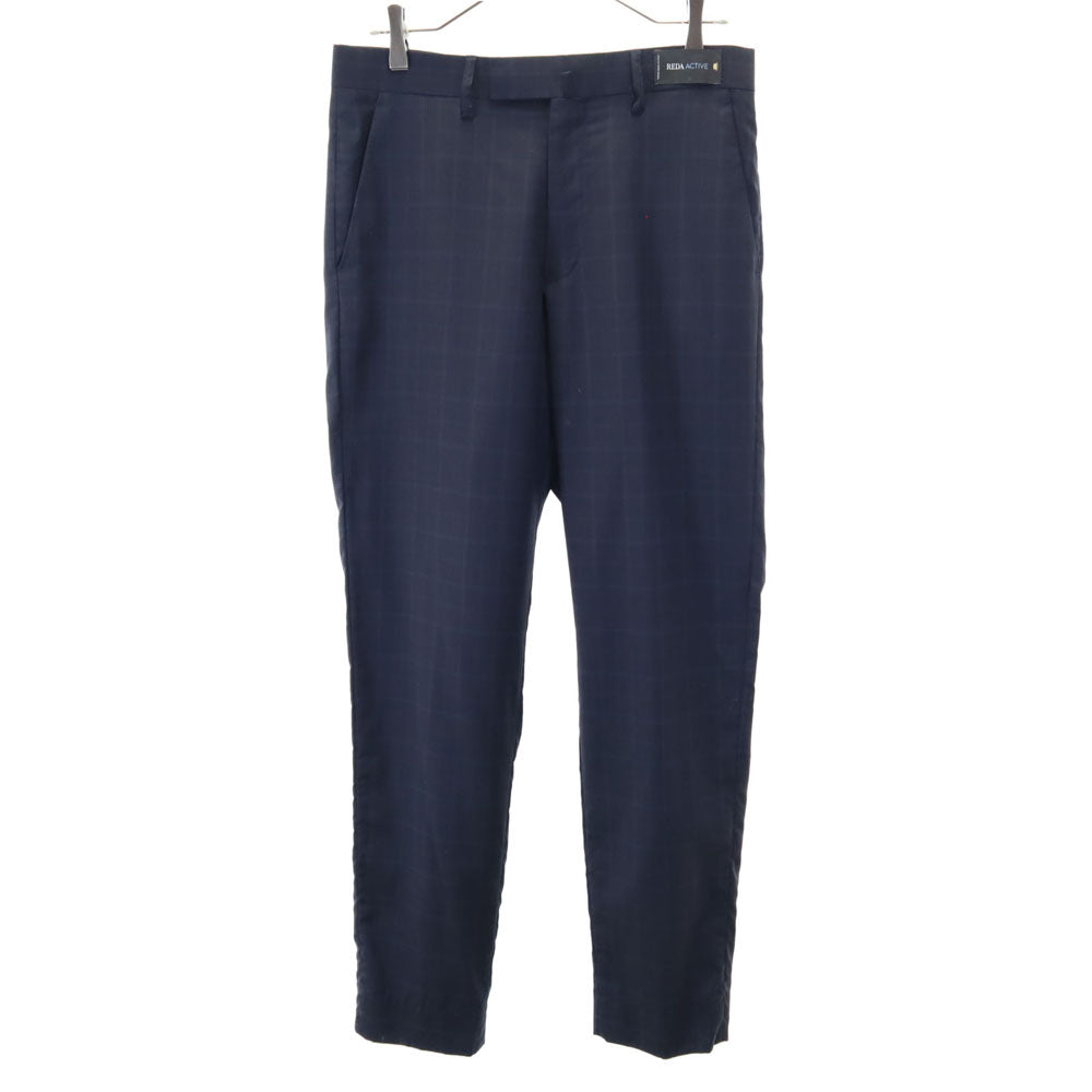 REDAACTIVE メゾンスペシャル チェック柄 スラックスパンツ 46 ネイビー系 メンズ