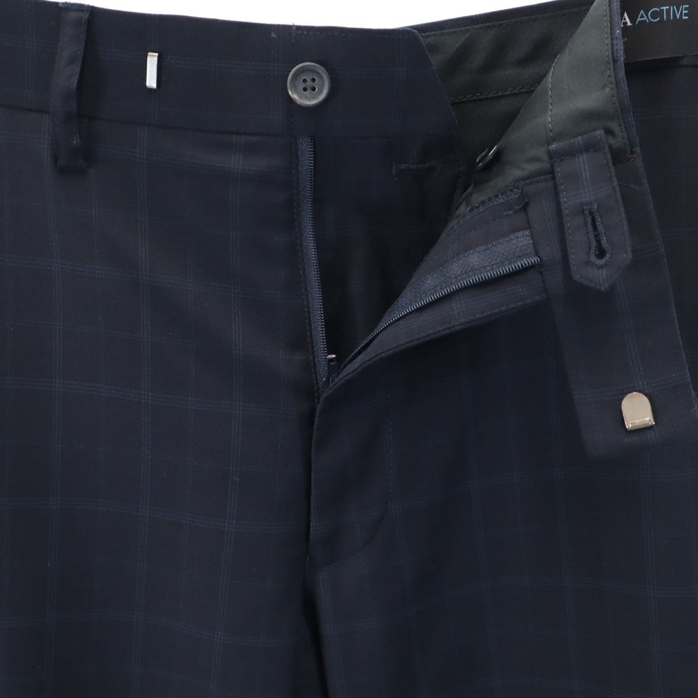 REDAACTIVE メゾンスペシャル チェック柄 スラックスパンツ 46 ネイビー系 メンズ