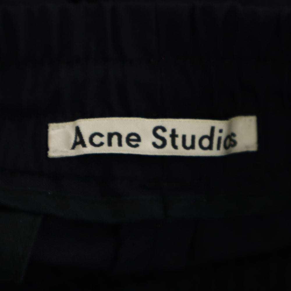 ACNE STUDIOS アクネストゥディオズ ウールブレンド ロングパンツ 46 ネイビー ウエストゴム メンズ