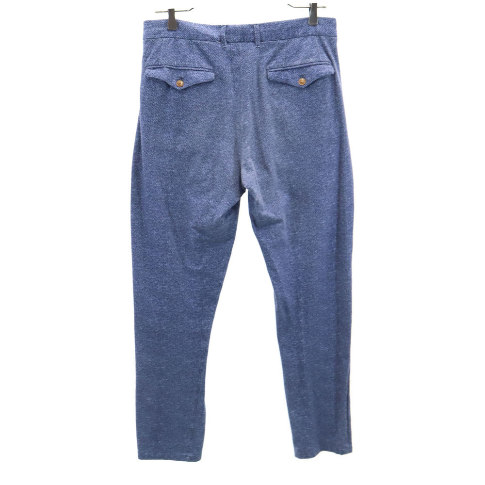 チルコロ ヘリンボーン柄 ジャージー パンツ 44 ネイビー系 ストレッチ メンズ