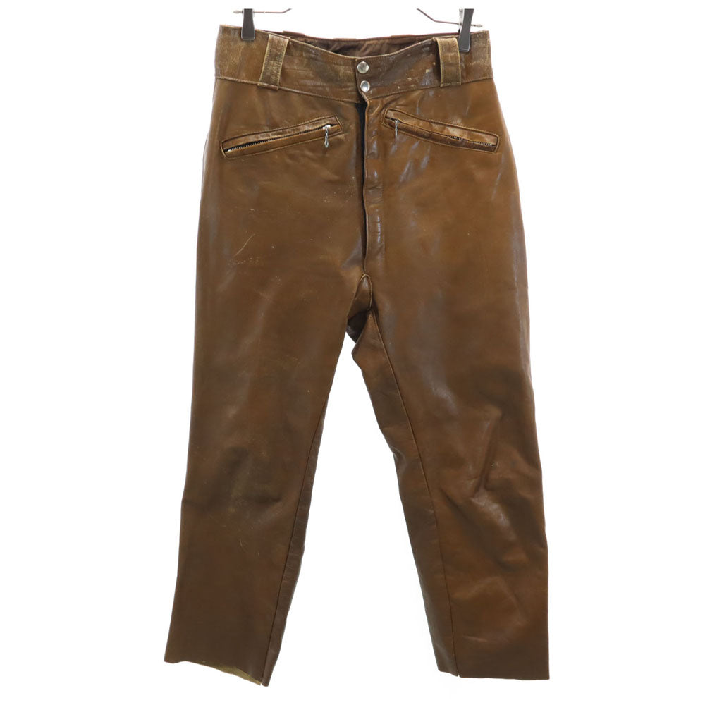 HARLEY DAVIDSON ハーレーダビッドソン 60s ヴィンテージ モーターサイクル レザーパンツ ブラウン メンズ