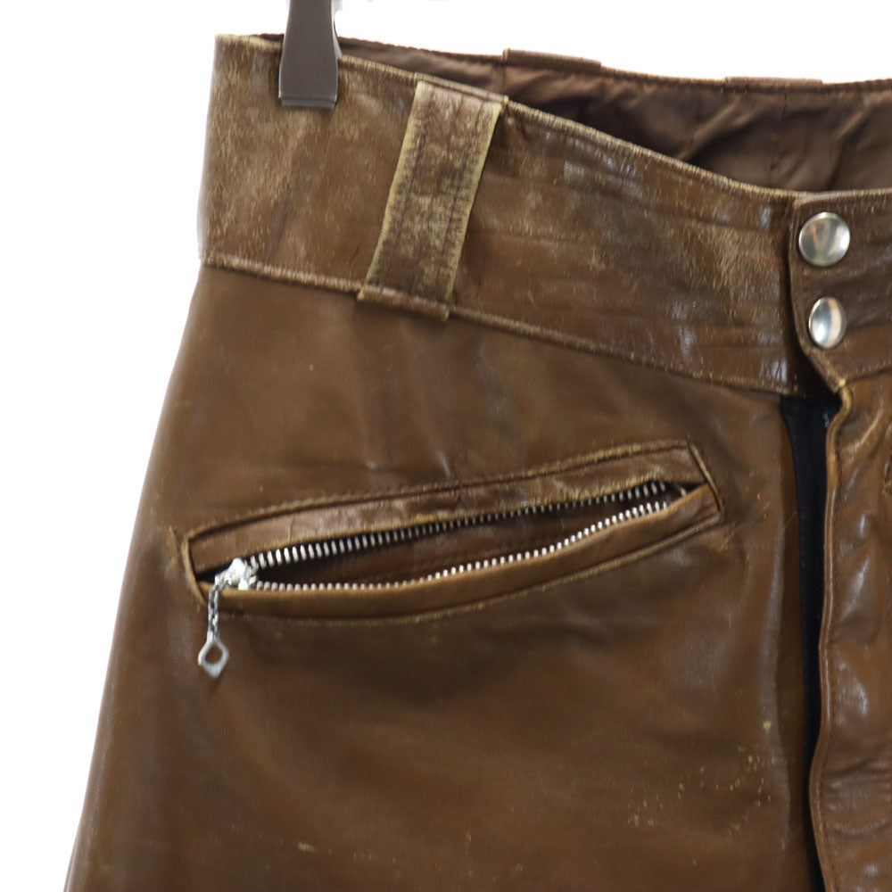 HARLEY DAVIDSON ハーレーダビッドソン 60s ヴィンテージ モーターサイクル レザーパンツ ブラウン メンズ