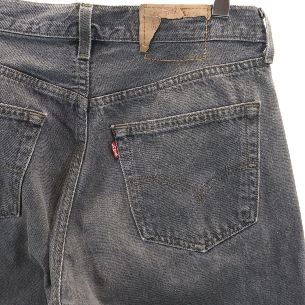 Levi's リーバイス 90s 96年 501 USA製 オールド 後染め ブラック デニムパンツ W32 チャコールグレー ジーンズ メンズ
