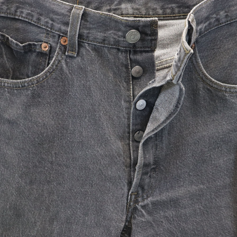 Levi's リーバイス 90s 96年 501 USA製 オールド 後染め ブラック デニムパンツ W32 チャコールグレー ジーンズ メンズ