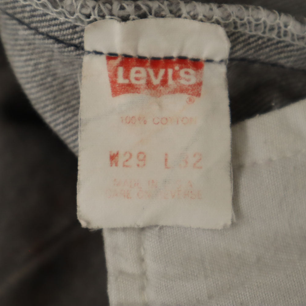Levi's リーバイス 90s 501 USA製 後染め ブラック オールド ストレートデニムパンツ W29 チャコールグレー ジーンズ メンズ
