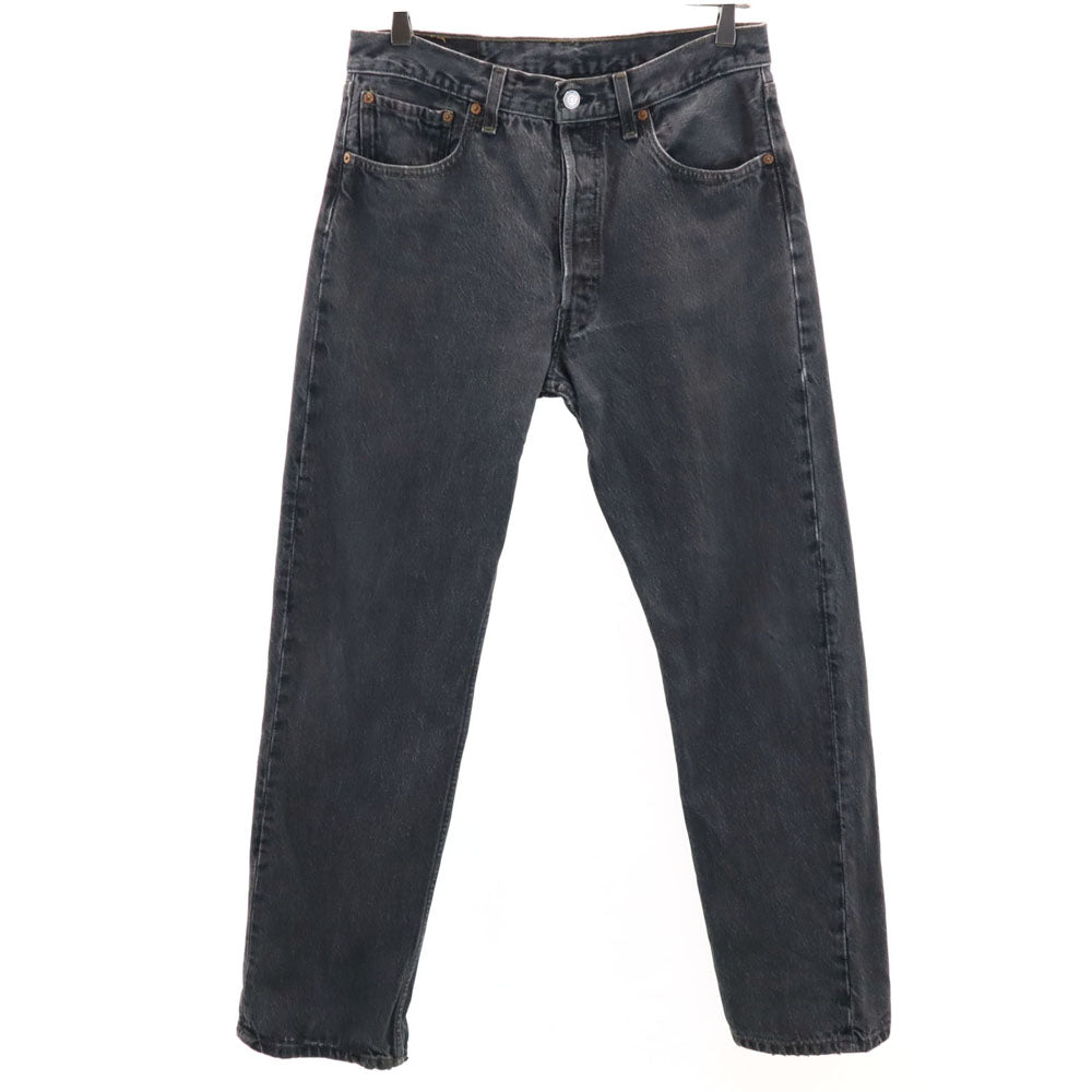 リーバイス 90s 96年 501 USA製 後染め ブラック オールド デニムパンツ W32 チャコールグレー Levi's ジーンズ メンズ