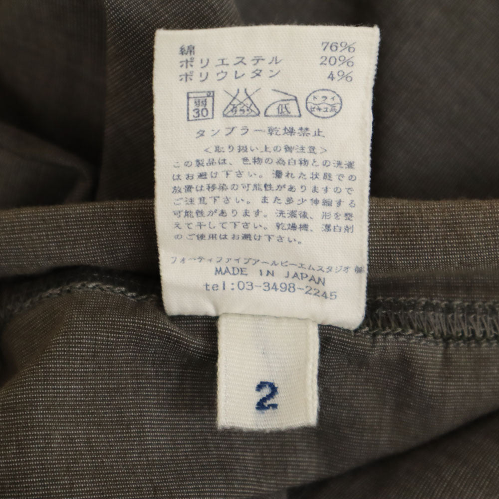 フォーティーファイブアール 日本製 ストレッチパンツ 2 チャコールグレー 45R レディース