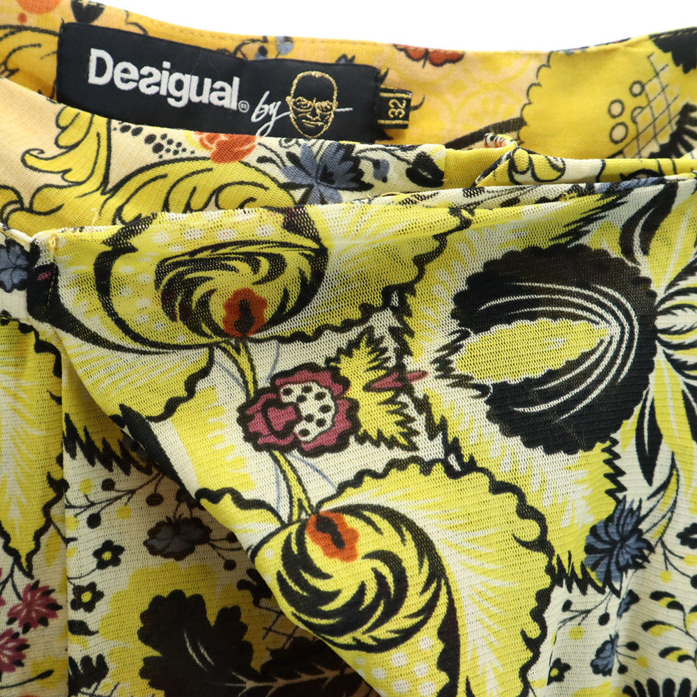 デシグアル ムッシュ・クリスチャン・ラクロワ コラボ 花柄 イージーパンツ W32 イエロー系 Desigual レディース