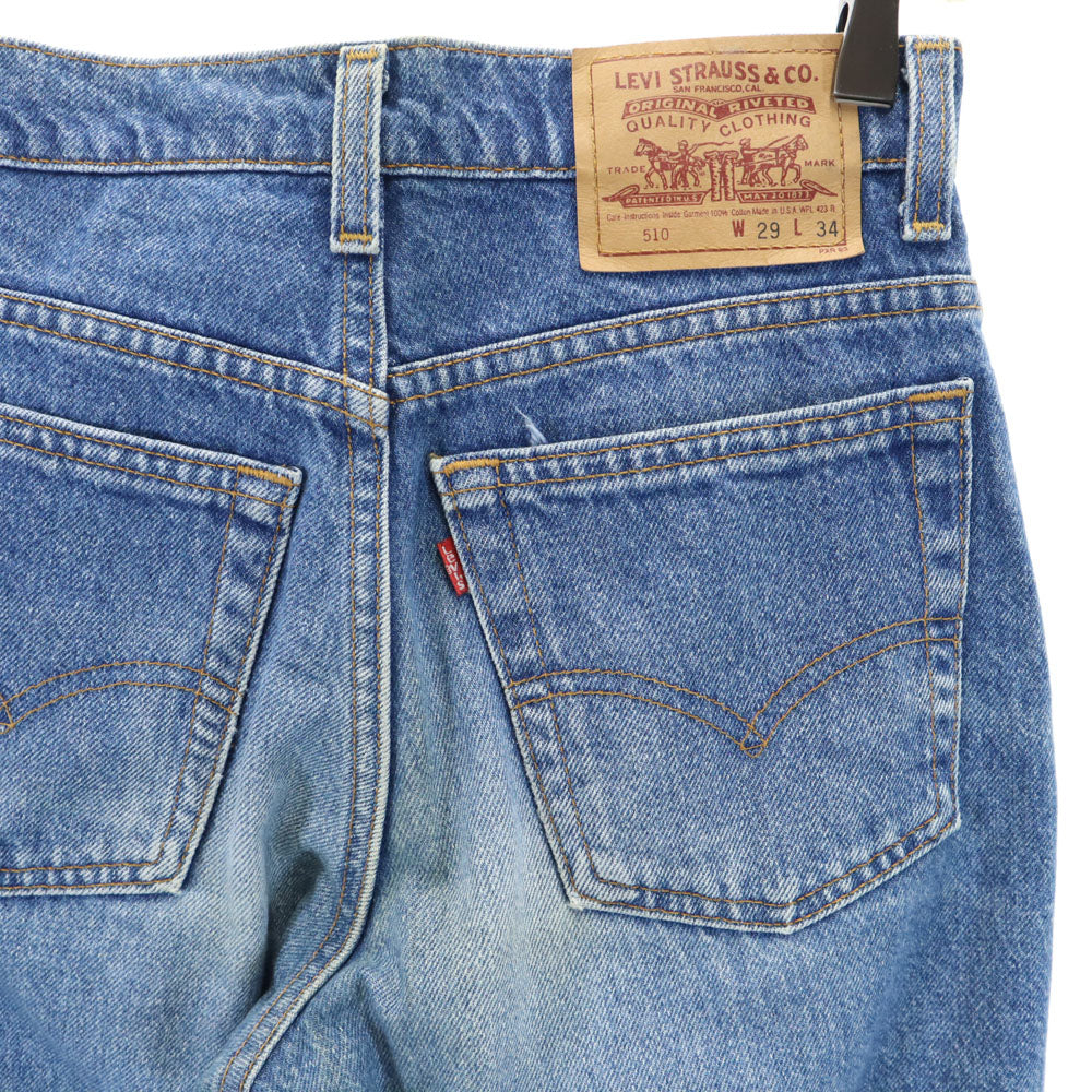Levi's リーバイス 90s 510 USA製 オールド テーパードデニムパンツ W29 ブルー ジーンズ メンズ
