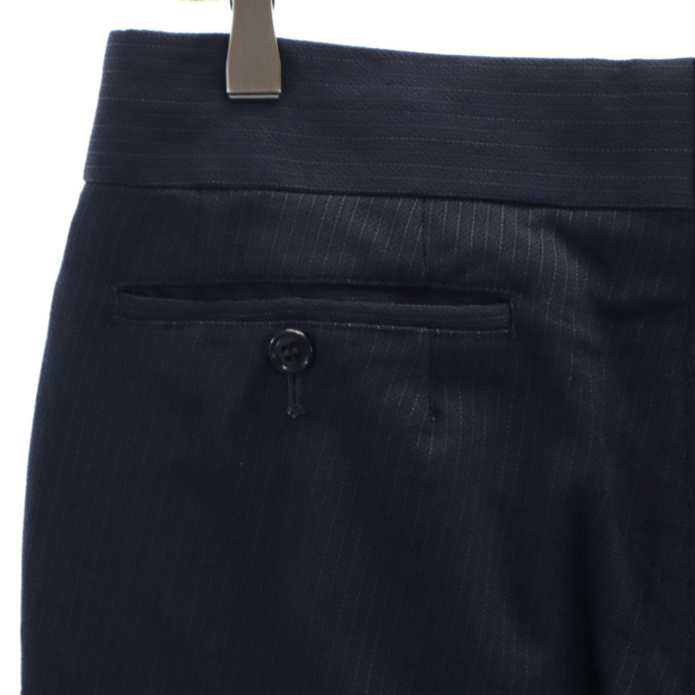 COMME des GARCONS コムデギャルソン 00s 2001年 日本製 ウールブレンド ストライプ柄 スラックスパンツ S ネイビー メンズ