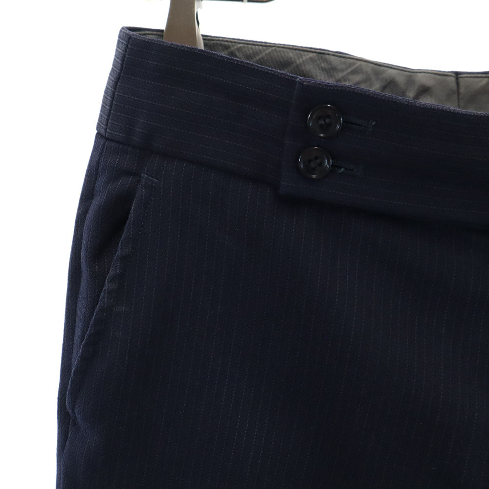 COMME des GARCONS コムデギャルソン 00s 2001年 日本製 ウールブレンド ストライプ柄 スラックスパンツ S ネイビー メンズ