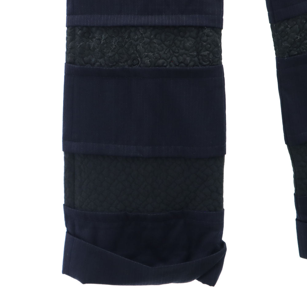 COMME des GARCONS コムデギャルソン 00s 2001年 日本製 ウールブレンド ストライプ柄 スラックスパンツ S ネイビー メンズ