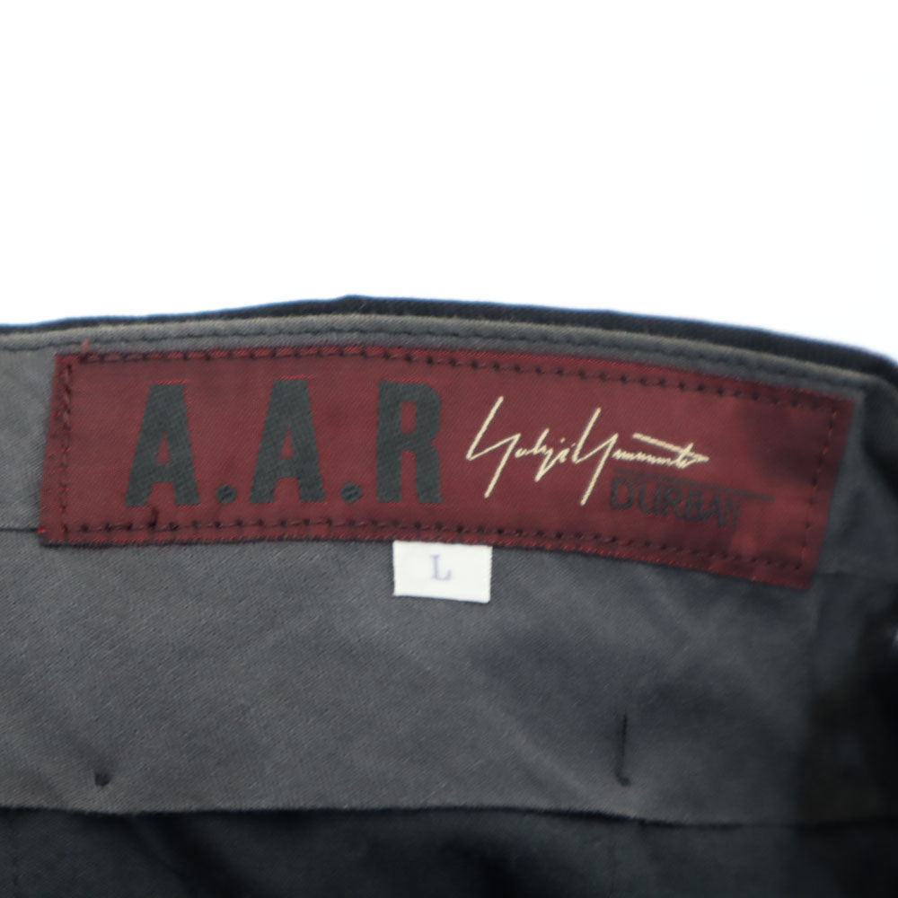 ヨウジヤマモト × ダーバン ストライプ柄 スラックスパンツ L ブラウン×ブラック Yohji Yamamoto × DURBAN A.A.R コラボ メンズ