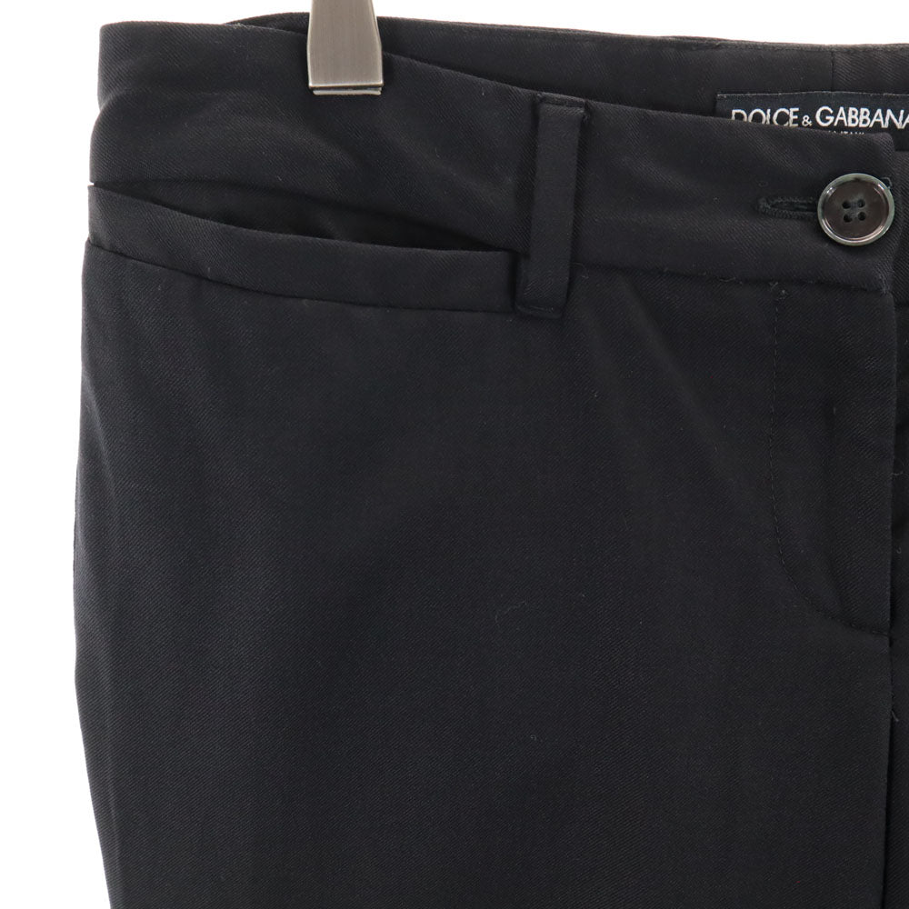 DOLCE&GABBANA ドルチェアンドガッバーナ イタリア製 レーヨン ロングパンツ 38 ブラック系 レディース