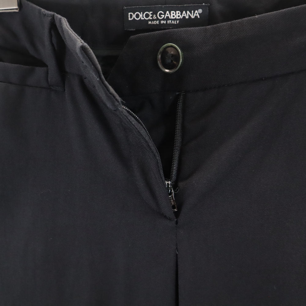 DOLCE&GABBANA ドルチェアンドガッバーナ イタリア製 レーヨン ロングパンツ 38 ブラック系 レディース