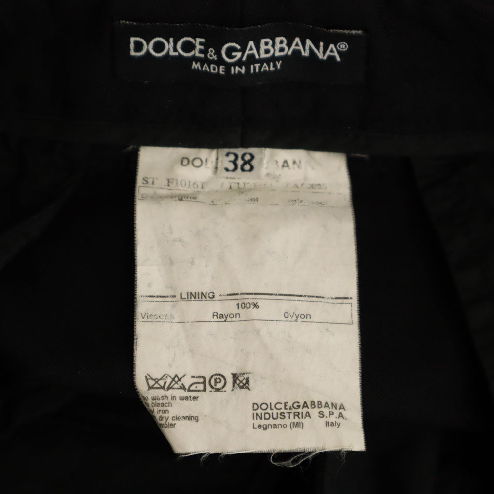 DOLCE&GABBANA ドルチェアンドガッバーナ イタリア製 レーヨン ロングパンツ 38 ブラック系 レディース