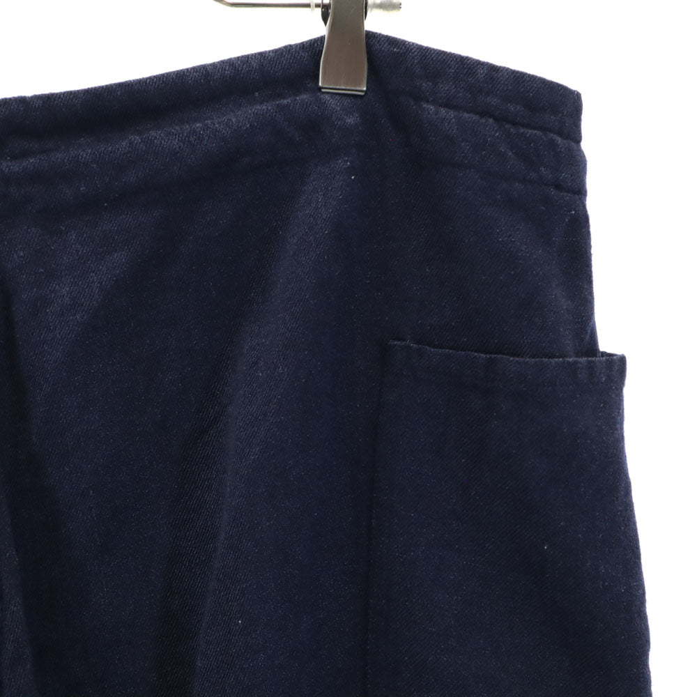 コモリ 日本製 リネンブレンド テーパードパンツ 3 ネイビー系 COMOLI メンズ