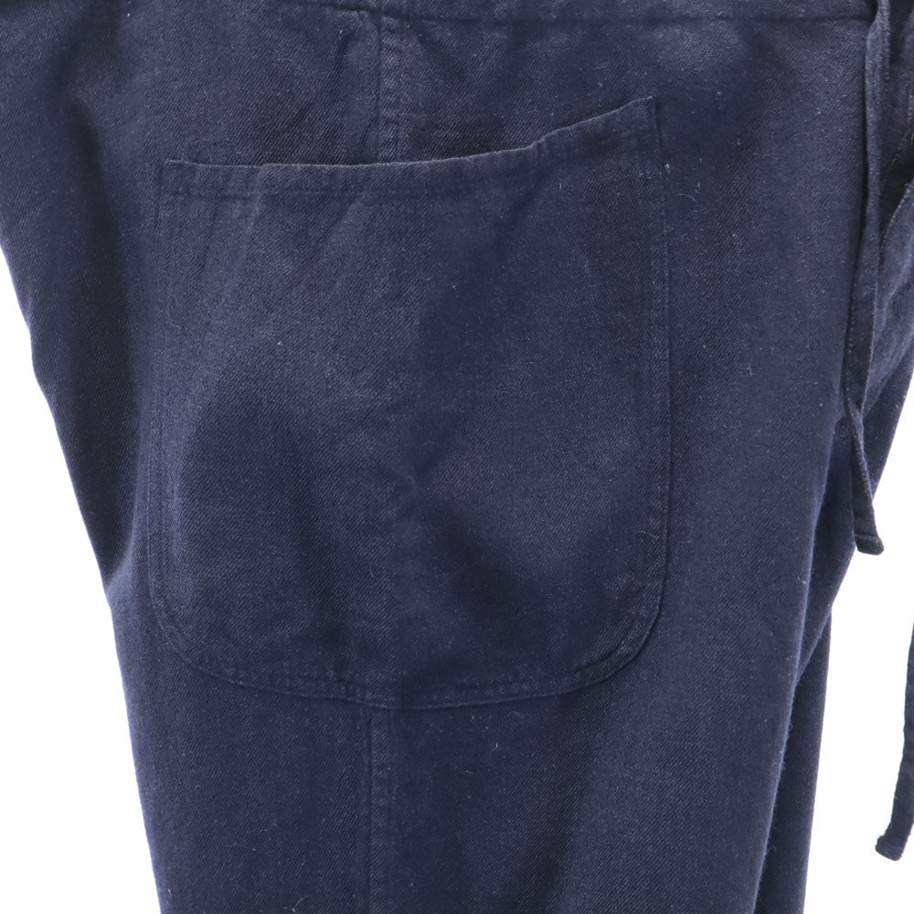 コモリ 日本製 リネンブレンド テーパードパンツ 3 ネイビー系 COMOLI メンズ