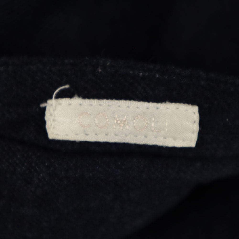 コモリ 日本製 リネンブレンド テーパードパンツ 3 ネイビー系 COMOLI メンズ