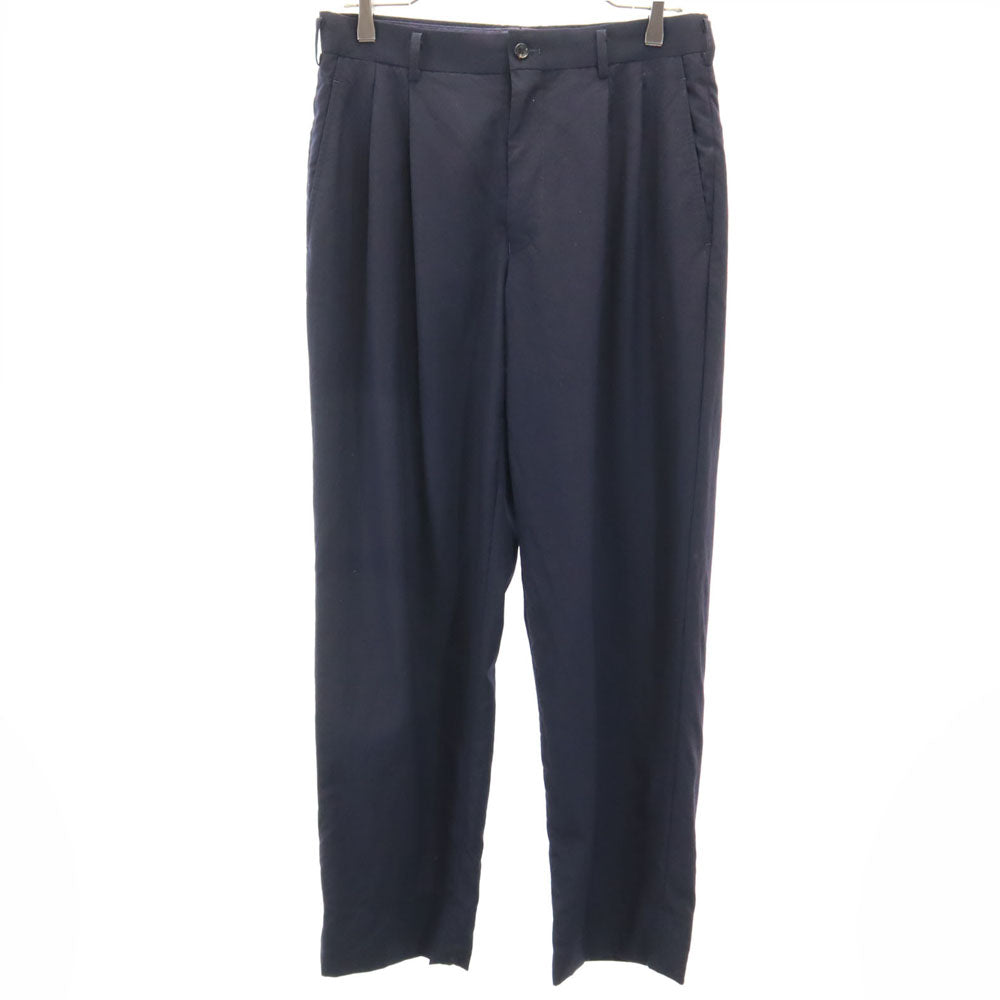 コムデギャルソンオム 2001年 00s 日本製 スラックスパンツ M ネイビー COMME des GARCONS HOMME タック トラウザー メンズ