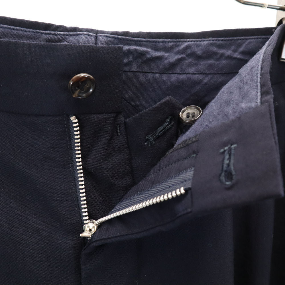 コムデギャルソンオム 2001年 00s 日本製 スラックスパンツ M ネイビー COMME des GARCONS HOMME タック トラウザー メンズ