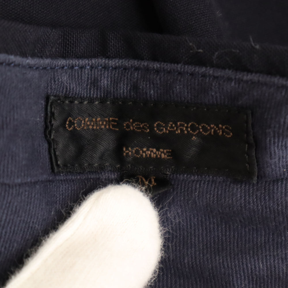 コムデギャルソンオム 2001年 00s 日本製 スラックスパンツ M ネイビー COMME des GARCONS HOMME タック トラウザー メンズ
