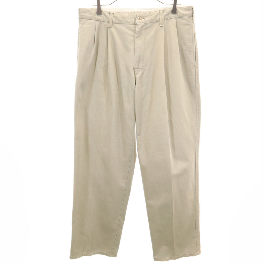 CK CALVIN KLEIN シーケーカルバンクライン 90s オールド トラウザー パンツ W34 カーキ KHAKIS タック メンズ