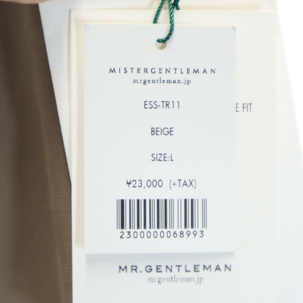 未使用 Mr.GENTLEMAN ミスタージェントルマン コンフォータブル パンツ L ベージュ ESSENTIEL スラックス メンズ