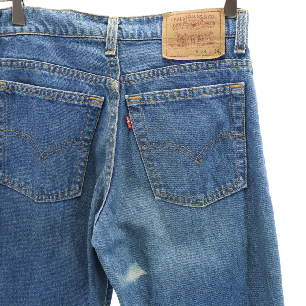 Levi's リーバイス 90s 510 オールド USA製 ストレートデニムパンツ W28 ブルー レディース