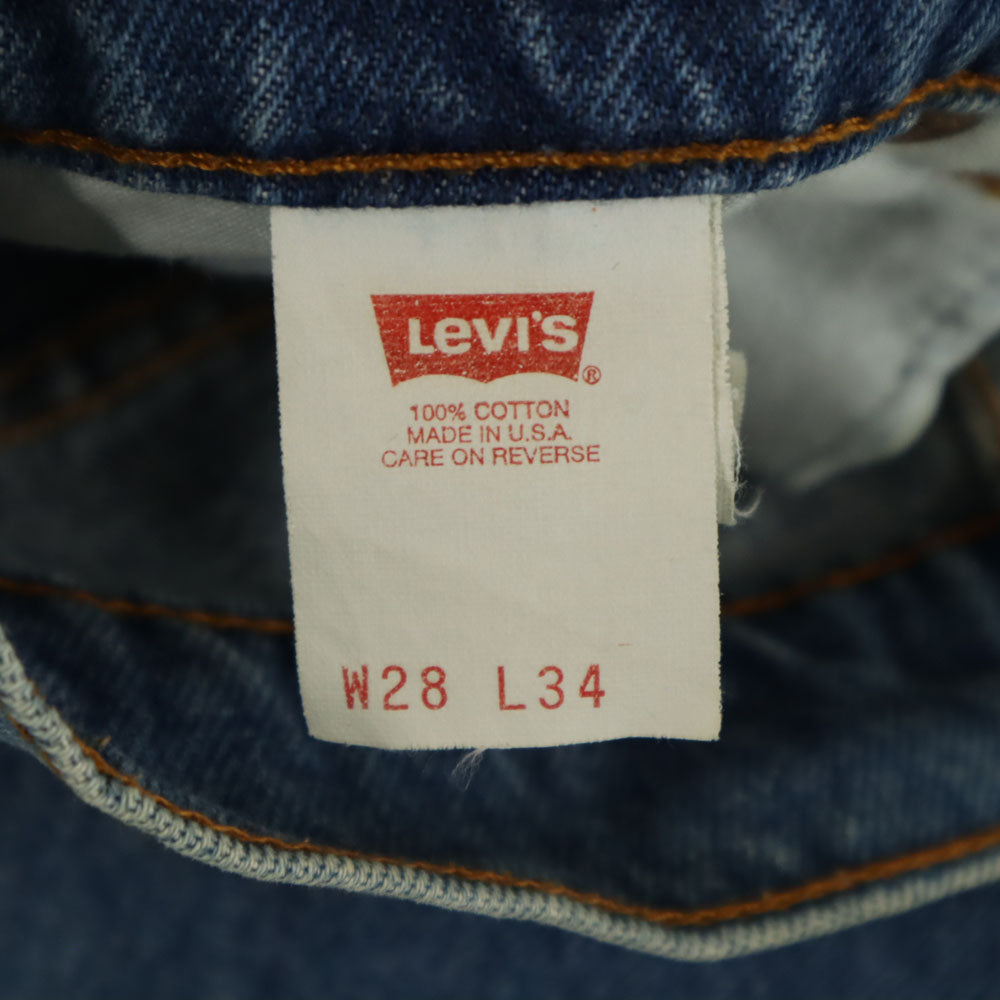 Levi's リーバイス 90s 510 オールド USA製 ストレートデニムパンツ W28 ブルー レディース
