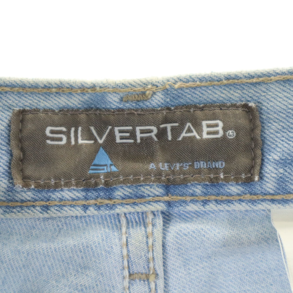 Levi's リーバイス シルバータブ ストレートデニムパンツ 9 アイスブルー ジーンズ SILVER TAB レディース