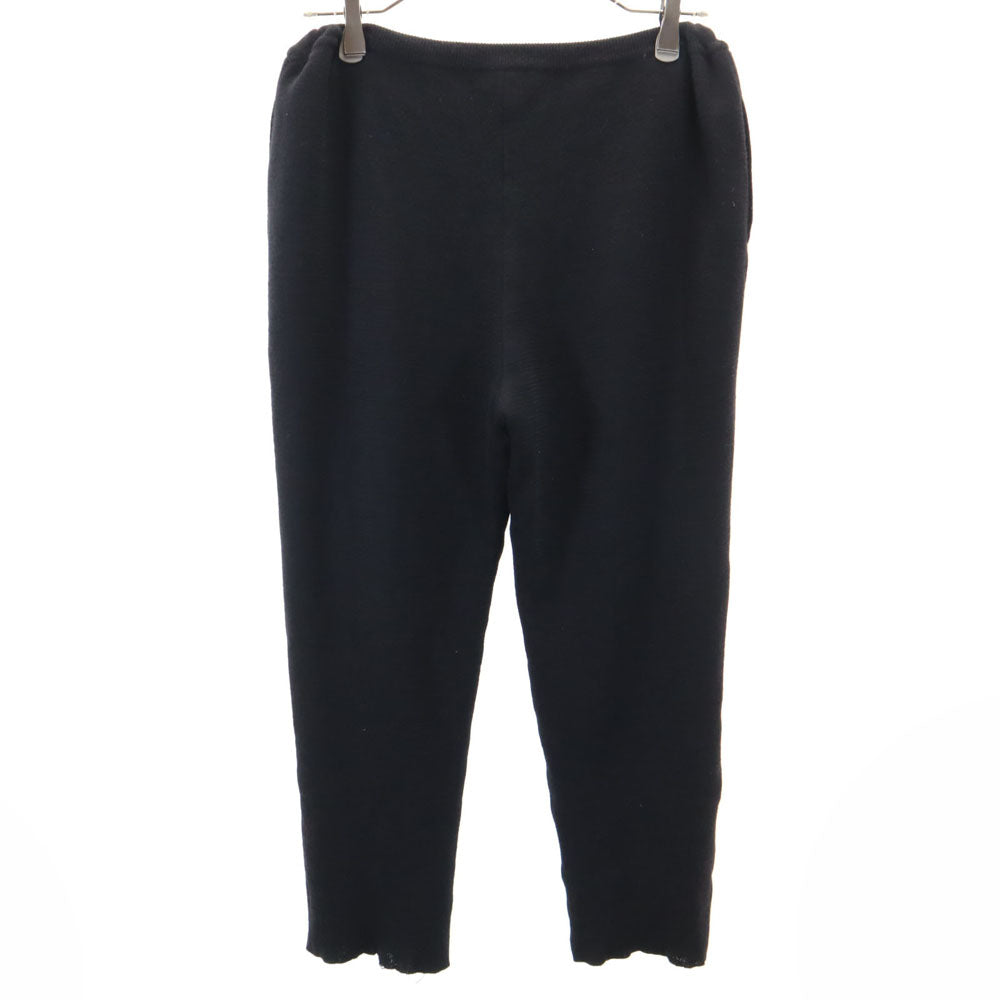 YVES SAINT LAURENT イヴサンローラン 90s オールド ニット クロップドパンツ 9号 ブラック レディース