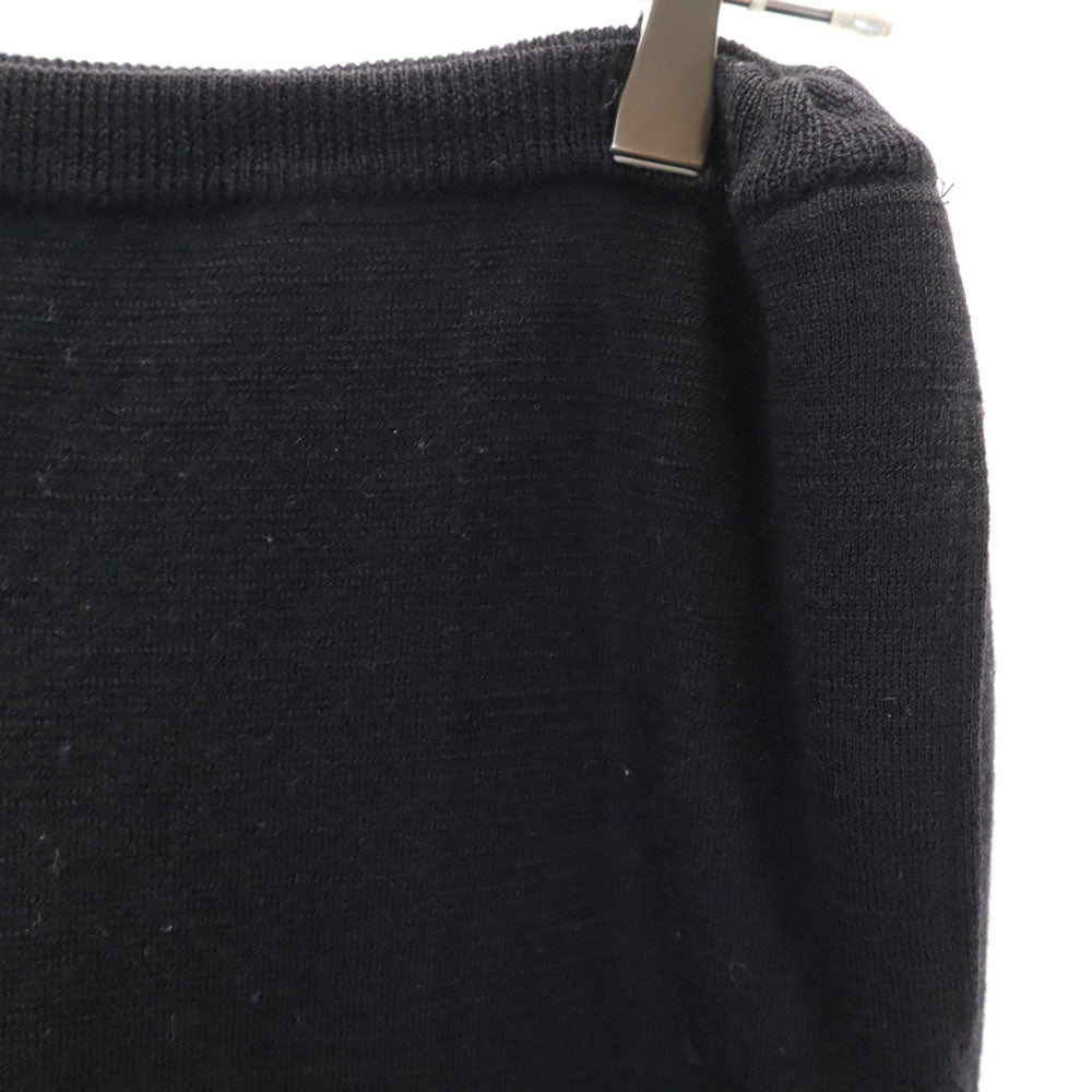 YVES SAINT LAURENT イヴサンローラン 90s オールド ニット クロップドパンツ 9号 ブラック レディース