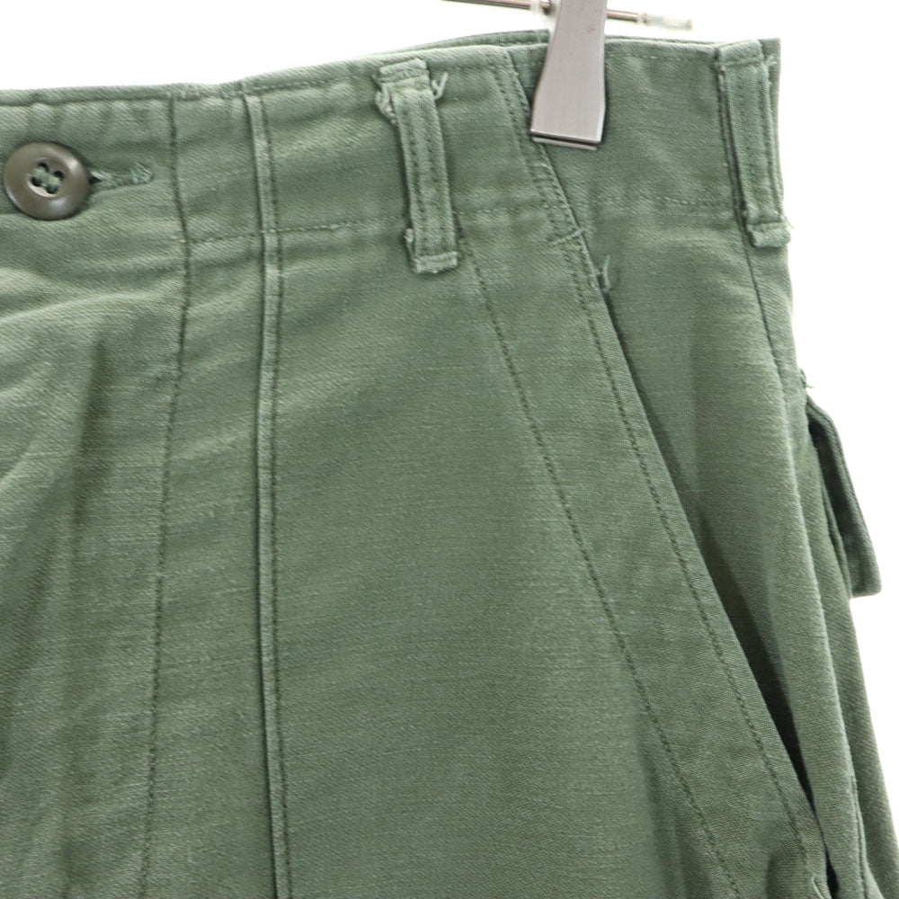 US ARMY アメリカ軍 70s DSA コットンサテン ヴィンテージ ベイカー パンツ W28 カーキ ミリタリー メンズ