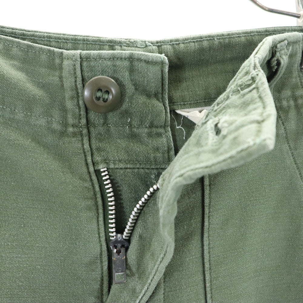 US ARMY アメリカ軍 70s DSA コットンサテン ヴィンテージ ベイカー パンツ W28 カーキ ミリタリー メンズ