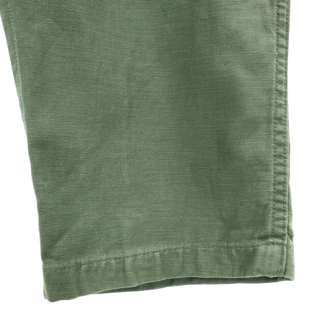 US ARMY アメリカ軍 70s DSA コットンサテン ヴィンテージ ベイカー パンツ W30 カーキ ミリタリー ボタンフライ メンズ