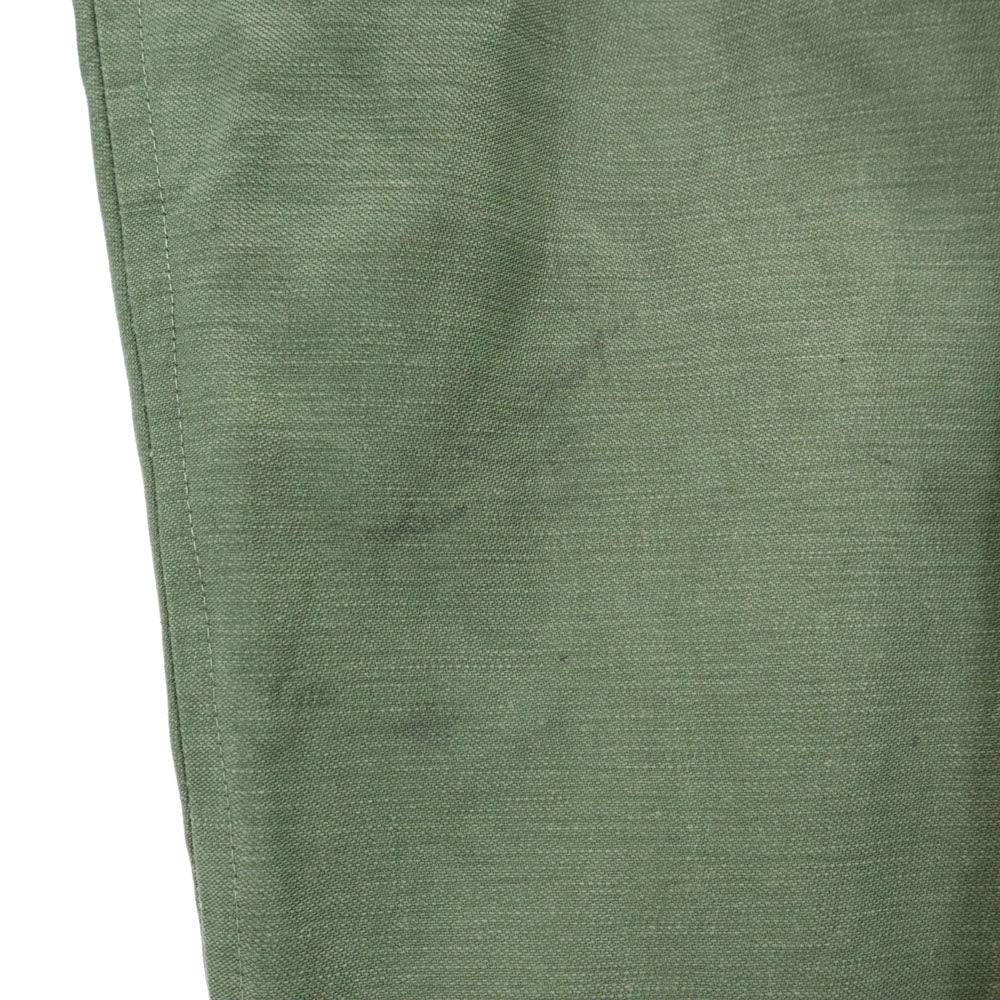 US ARMY アメリカ軍 70s DSA コットンサテン ヴィンテージ ベイカー パンツ W30 カーキ ミリタリー ボタンフライ メンズ