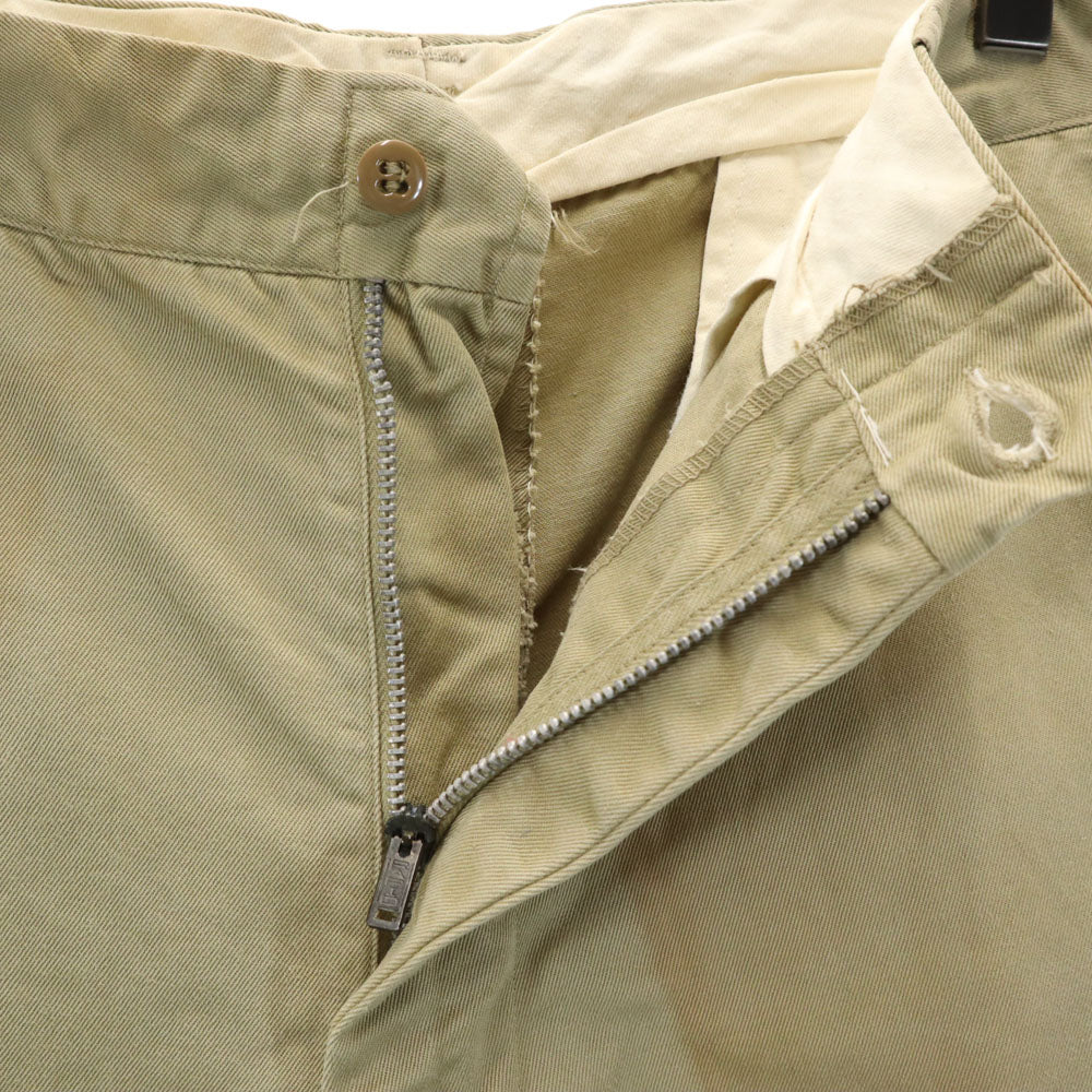 US ARMY アメリカ軍 60s 70s USAF ヴィンテージ チノパンツ W31 ベージュ ミリタリー トラウザーズ メンズ