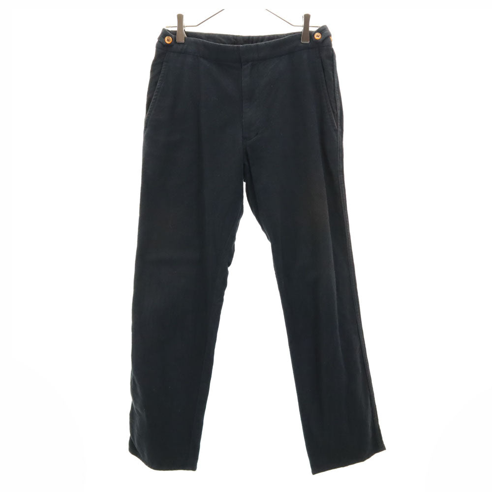 COMME des GARCONS HOMME PLUS コムデギャルソンオムプリュス 2002年 00s 日本製 コットンネル ロングパンツ S ブラック メンズ