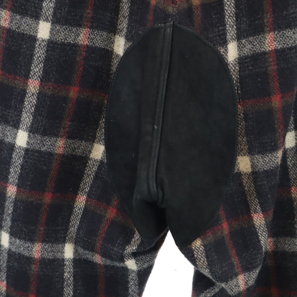 SUNSEA サンシー 日本製 ウールブレンド チェック ロングパンツ 1 ブラック系 メンズ