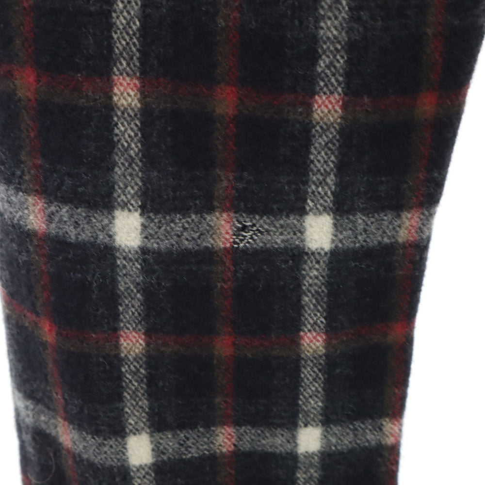 SUNSEA サンシー 日本製 ウールブレンド チェック ロングパンツ 1 ブラック系 メンズ