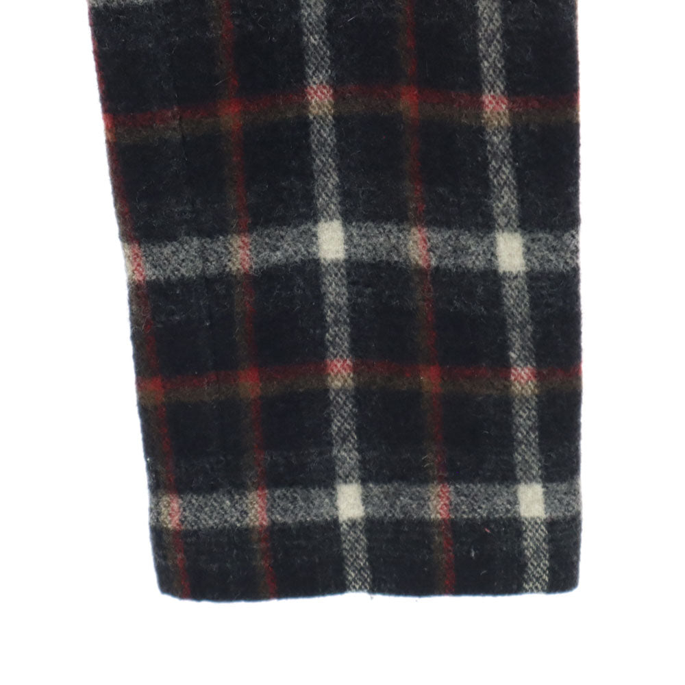 SUNSEA サンシー 日本製 ウールブレンド チェック ロングパンツ 1 ブラック系 メンズ