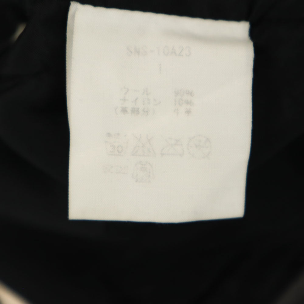 SUNSEA サンシー 日本製 ウールブレンド チェック ロングパンツ 1 ブラック系 メンズ