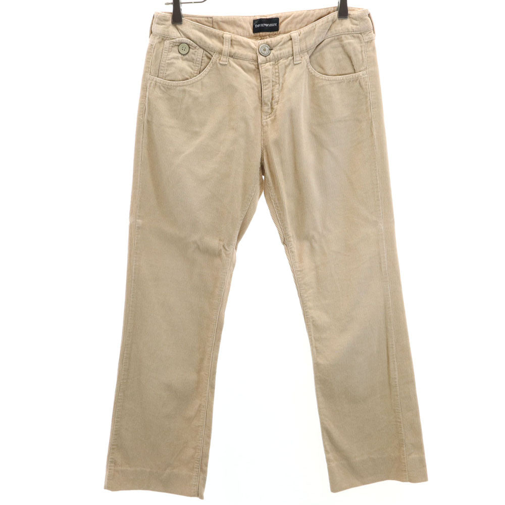 Emporio Armani エンポリオアルマーニ コーデュロイパンツ W28 ベージュ レディース