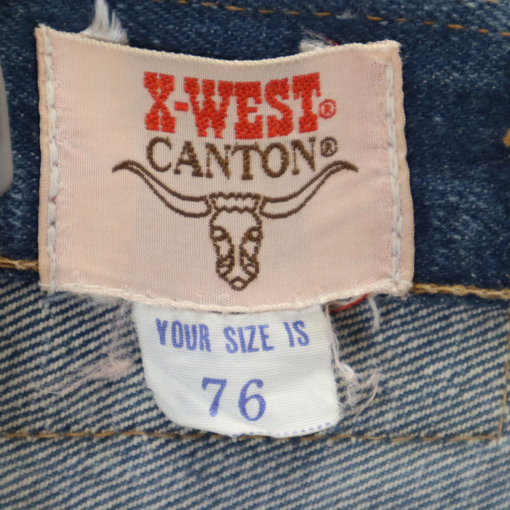 CANTON キャントン 70s ヴィンテージ ストレートデニムパンツ 76 X-WEST ジーンズ メンズ