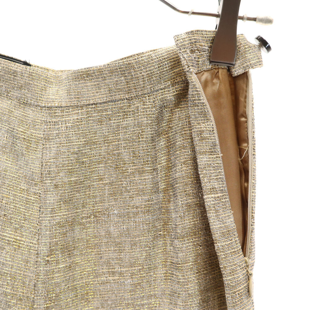 Salvatore Ferragamo サルヴァトーレフェラガモ 90s イタリア製 オールド スリムパンツ 6 ゴールド ラメ入り レディース