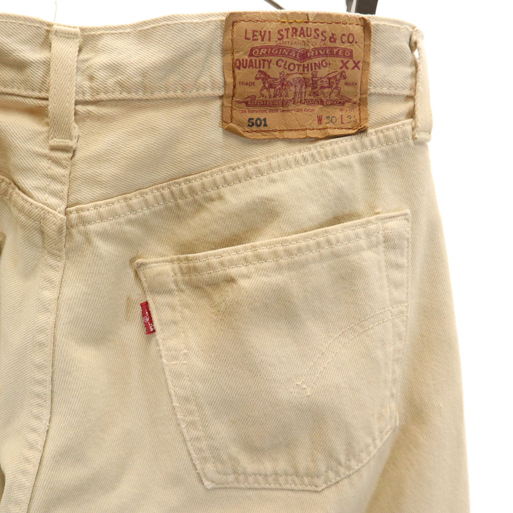 Levi's リーバイス 90s 501 ユーロ ストレート コットンパンツ w30 ベージュ ボタンフライ メンズ
